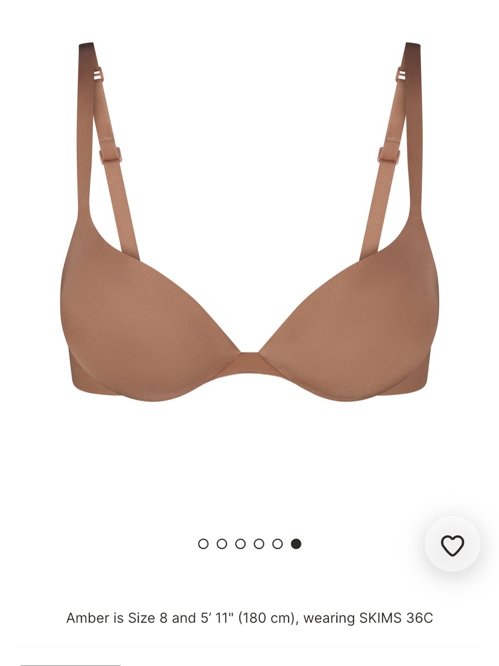 Skims Teardrop Push-Up Bra in color Sienna
